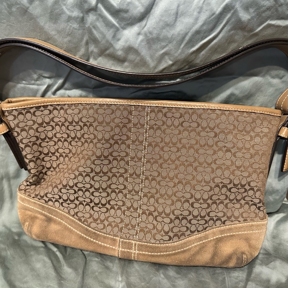 Coach Brown Signature Shoulder Bag